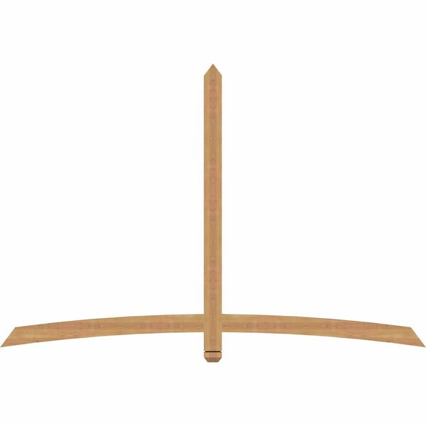 Ekena Millwork Bellingham Timber Gable Bracket, Western Red Cedar, 84"W x 56"H x 1 1/2"D x 3 1/2"F, 16/12 Pitch GBW084X56X0204BEL00SWR - main